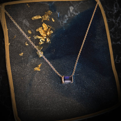 Iolite 14k Bar Necklace