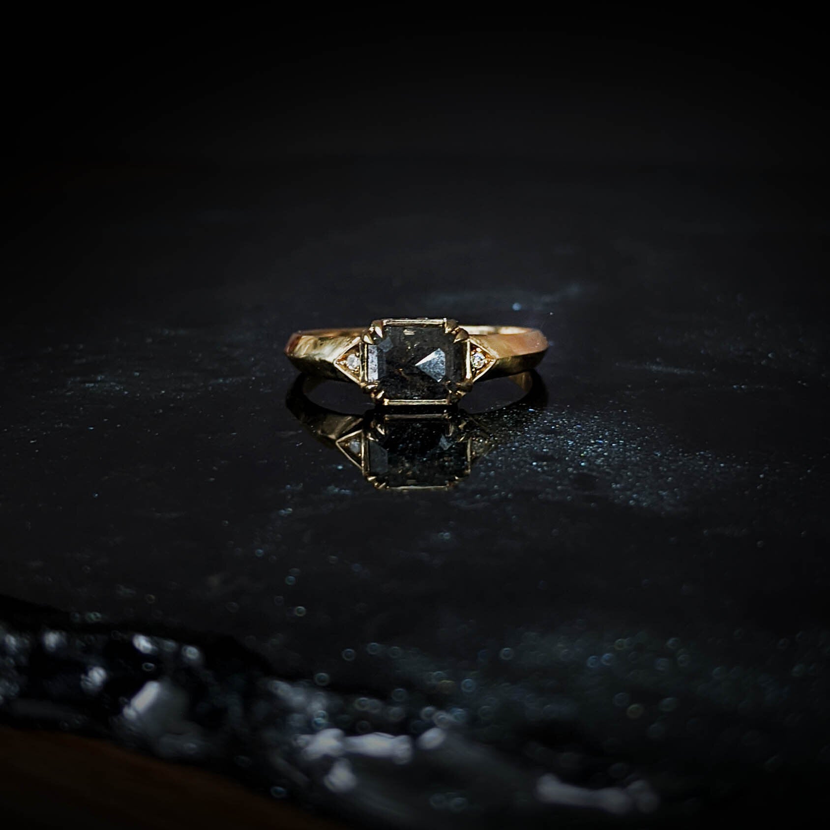 Alecto Salt & Pepper Diamond Ring