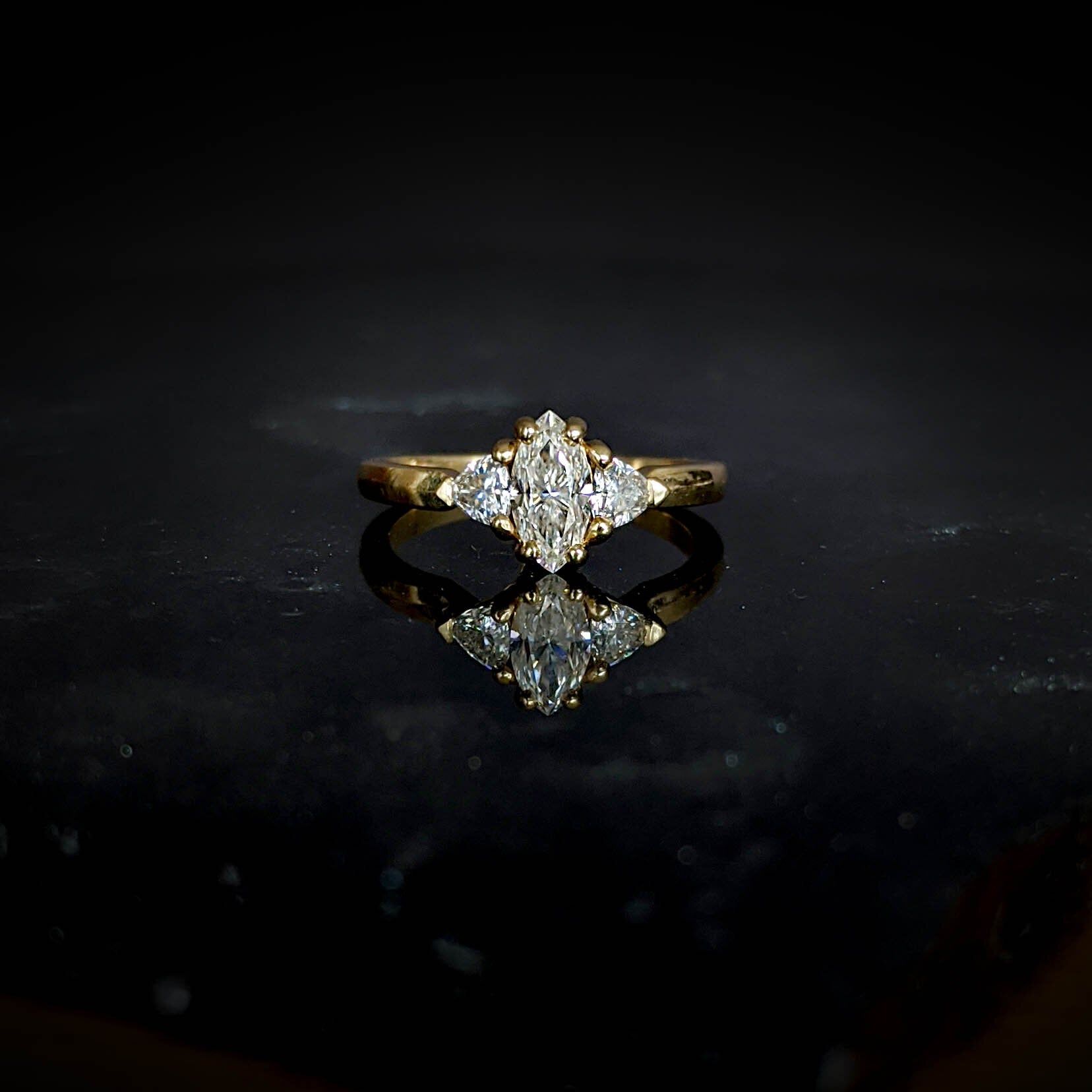 Aravis Marquise Moissanite Ring