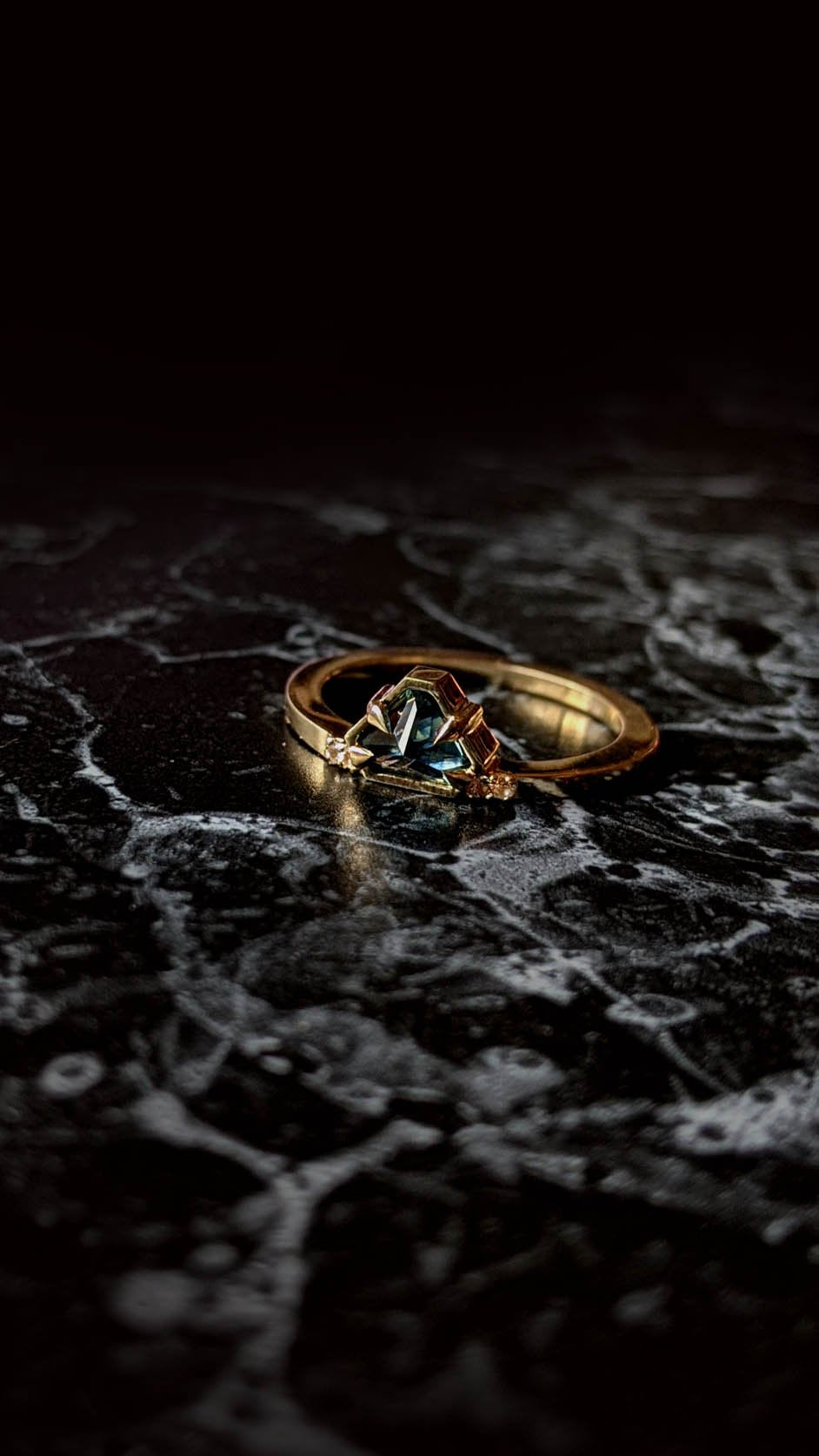 Ayres Montana Sapphire Shield Ring