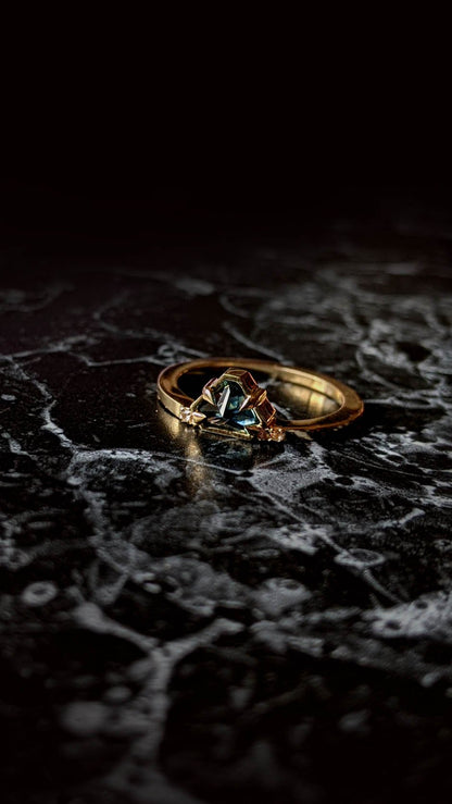 Ayres Montana Sapphire Shield Ring
