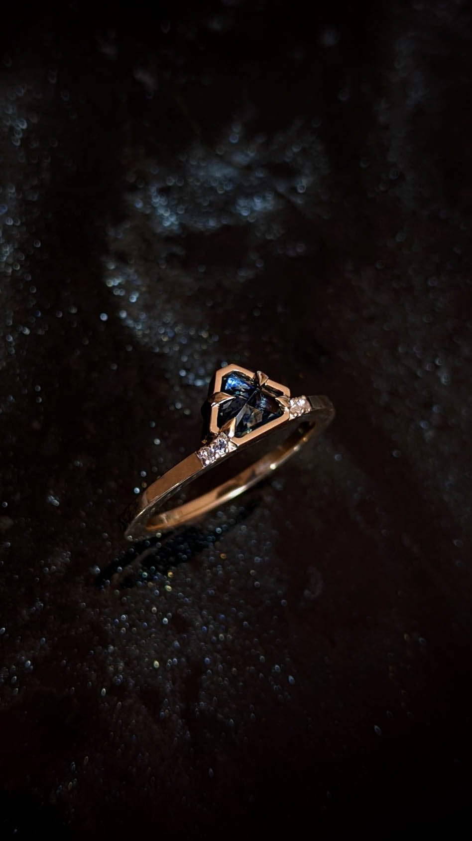 Ayres Montana Sapphire Shield Ring
