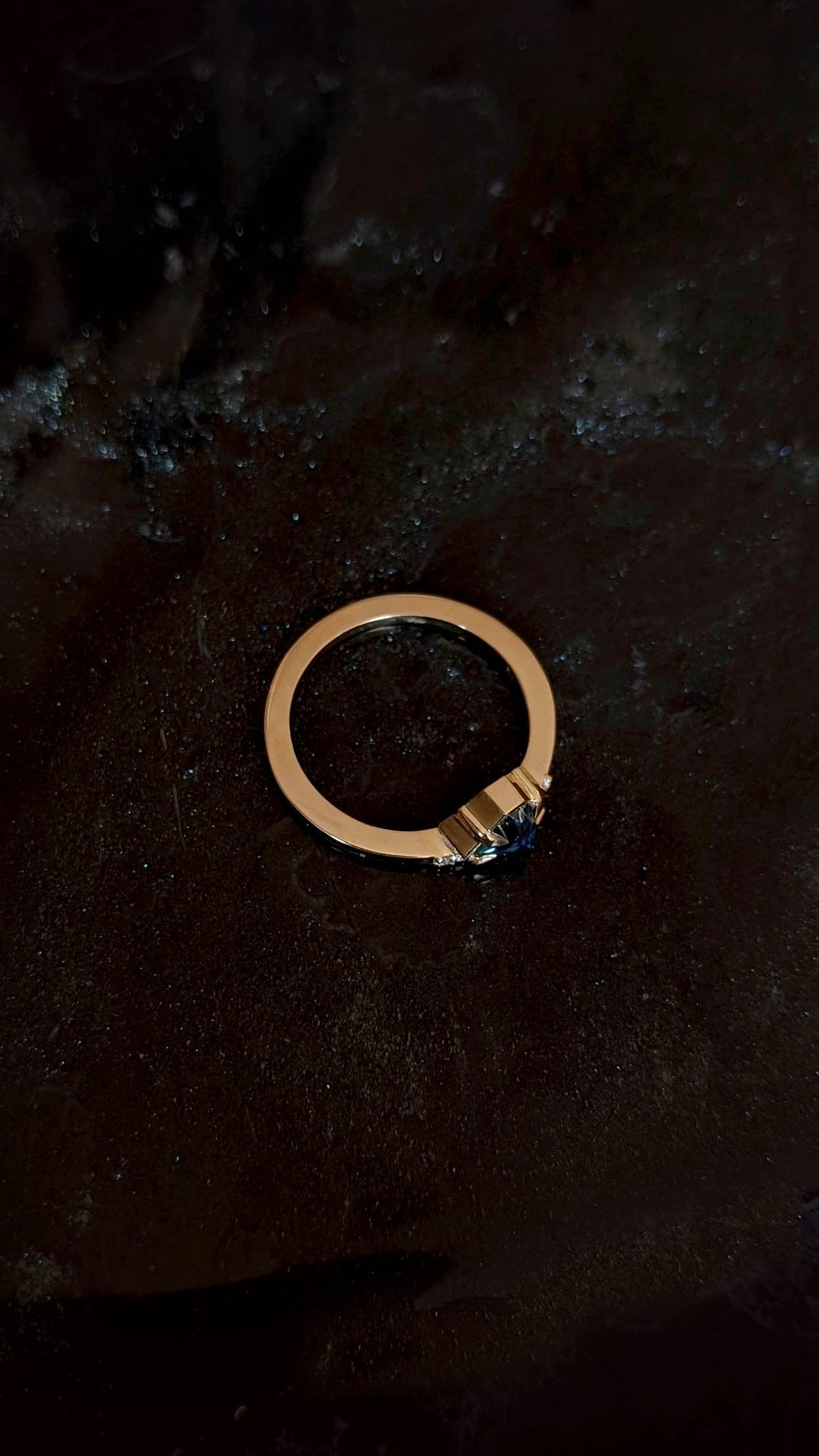 Ayres Montana Sapphire Shield Ring