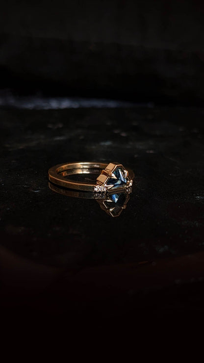 Ayres Montana Sapphire Shield Ring