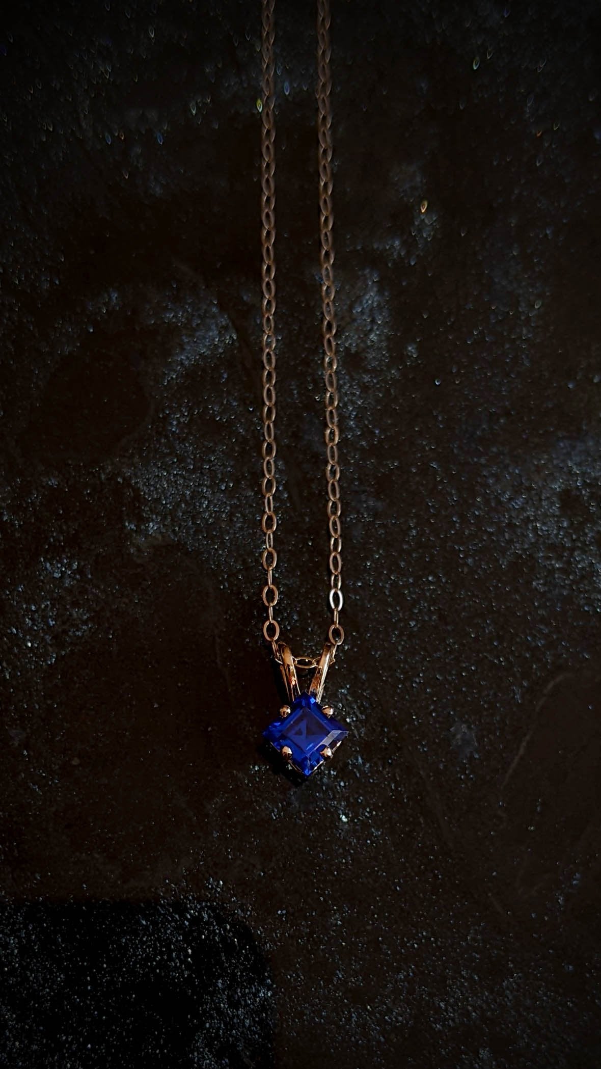 Azulon Blue Sapphire Slider Pendant