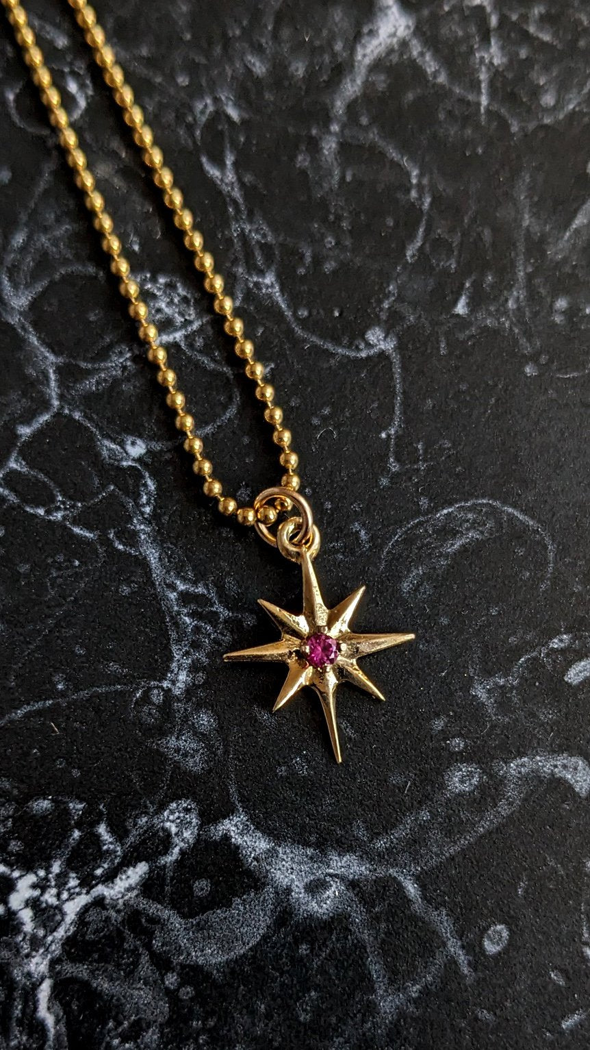 Celeste Magenta Topaz Necklace - Ready to Ship