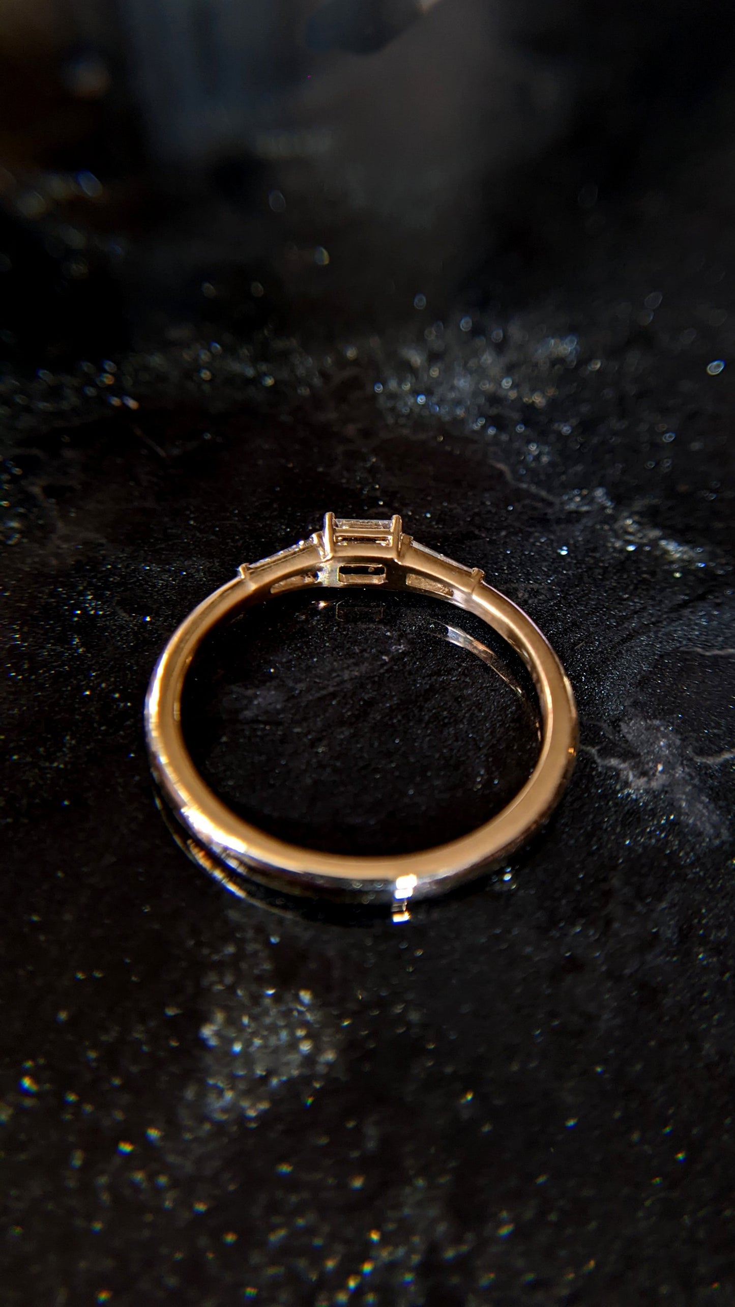 Dearest White Diamond Baguette Ring