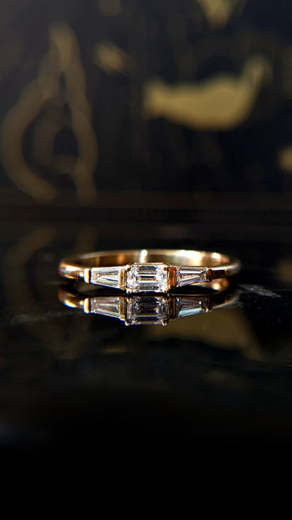 Dearest White Diamond Baguette Ring