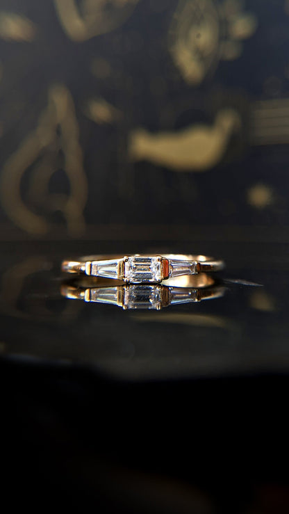 Dearest White Diamond Baguette Ring