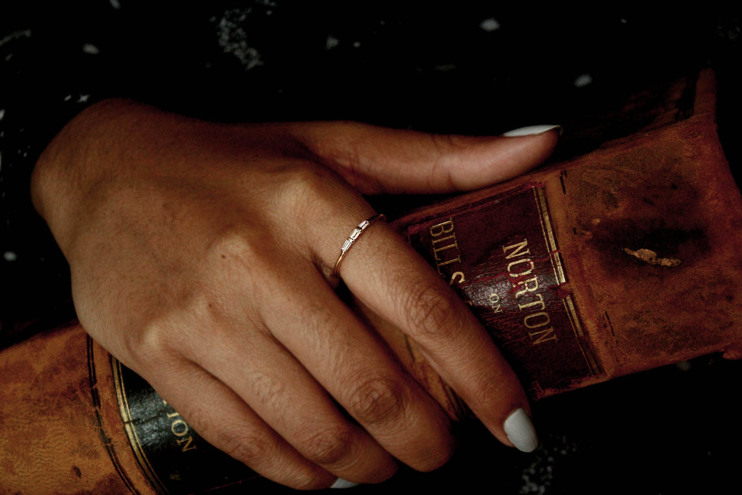 Dearly White Diamond Baguette Ring