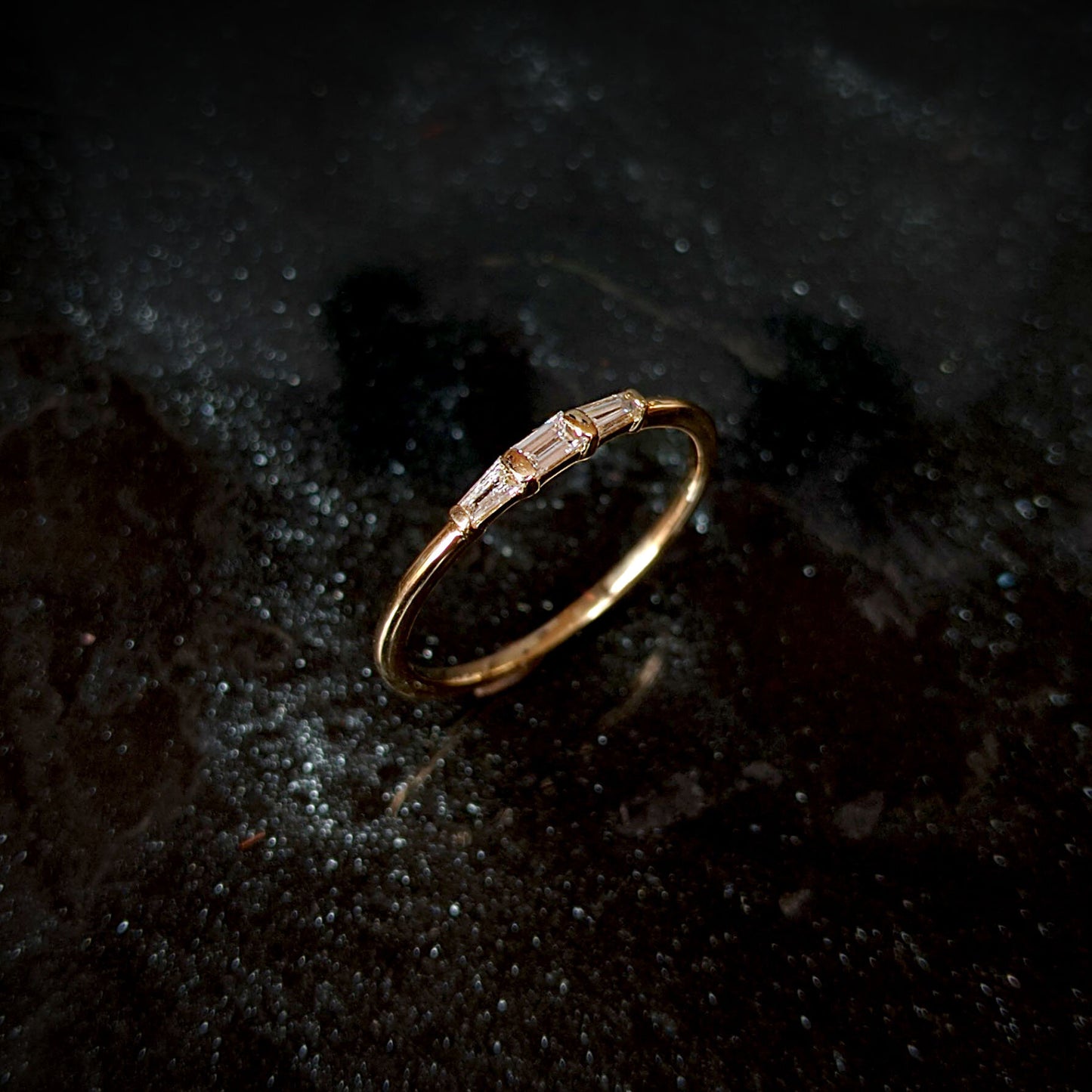Dearly White Diamond Baguette Ring