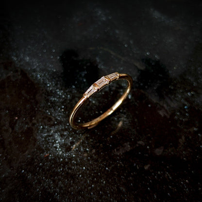 Dearly White Diamond Baguette Ring