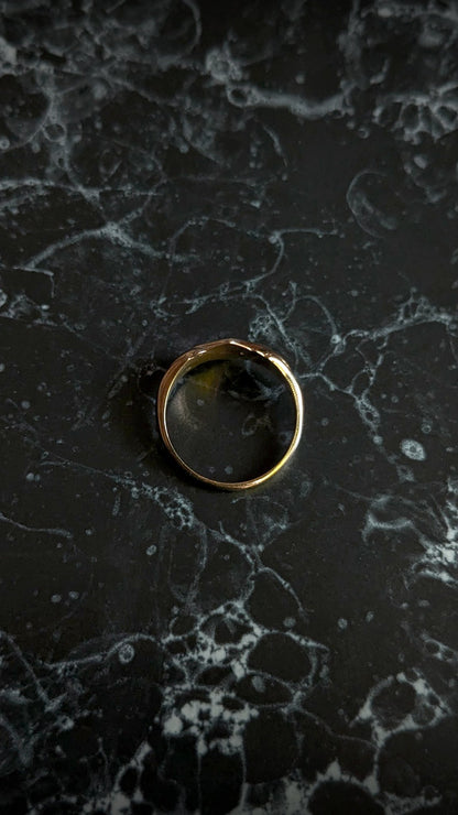 Deco Chevron Signet Ring