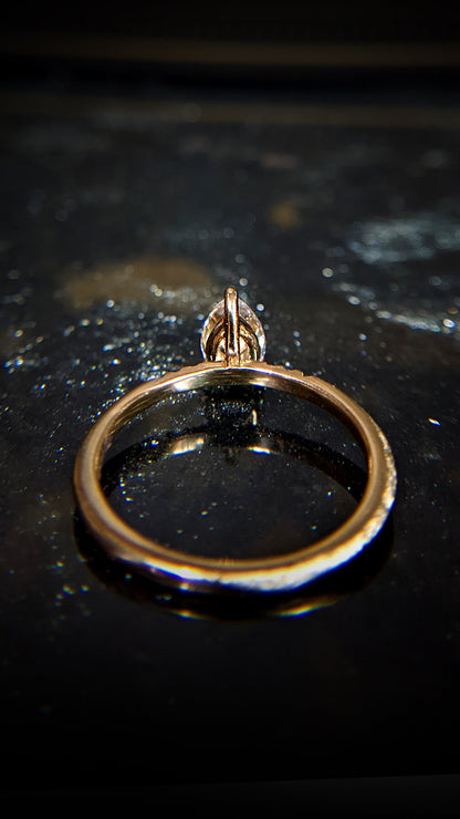 Draco Pear Ombre Accented Ring