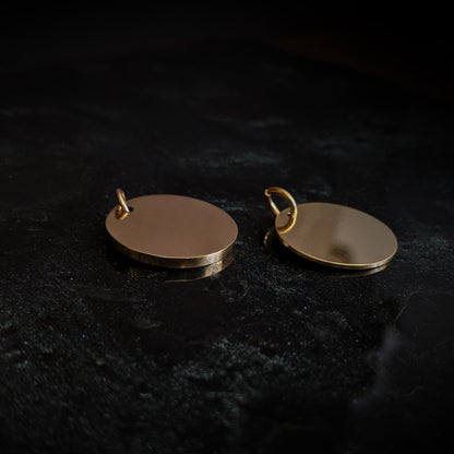 Engravable 10k Gold Pendant - 17.5mm