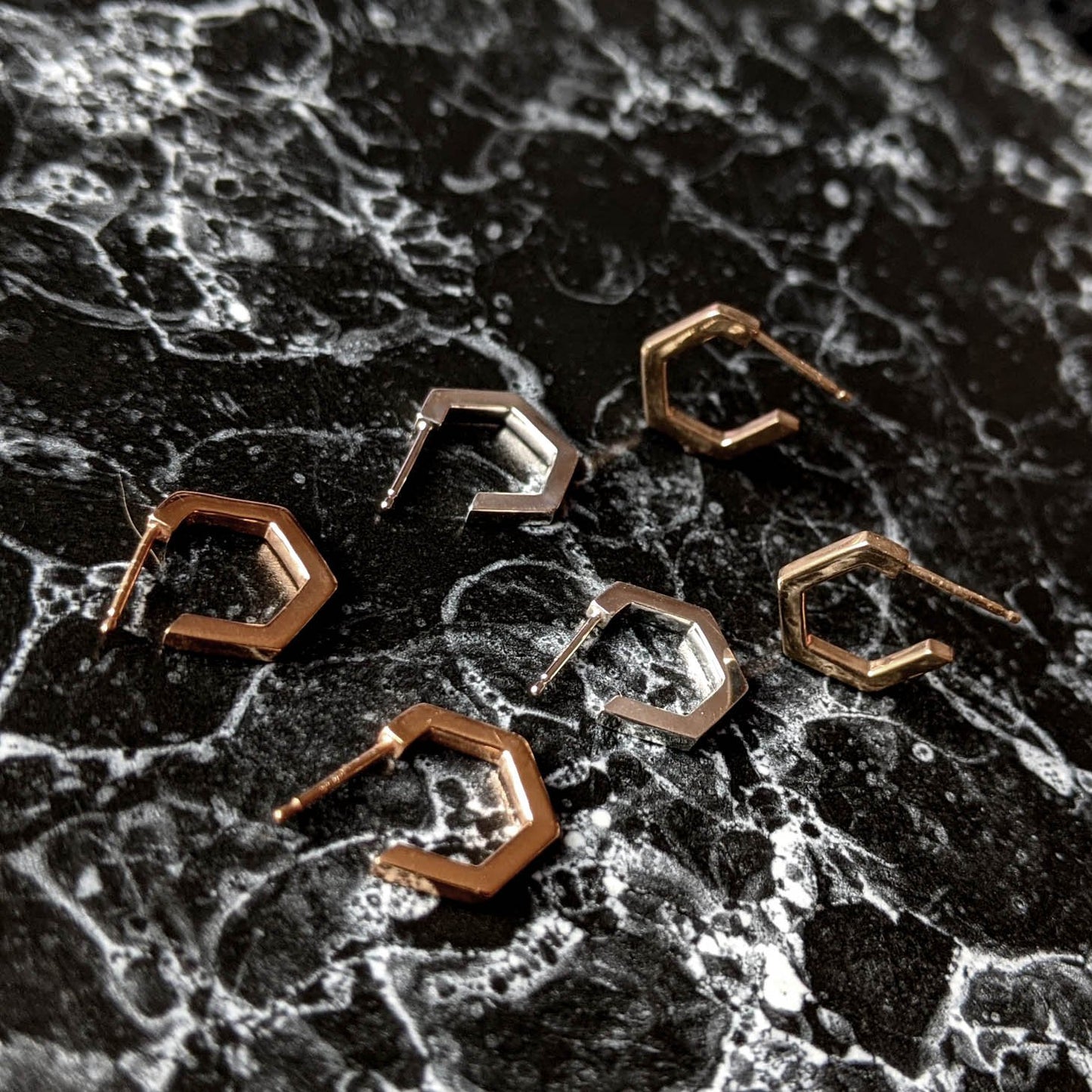HEX Hoop Studs