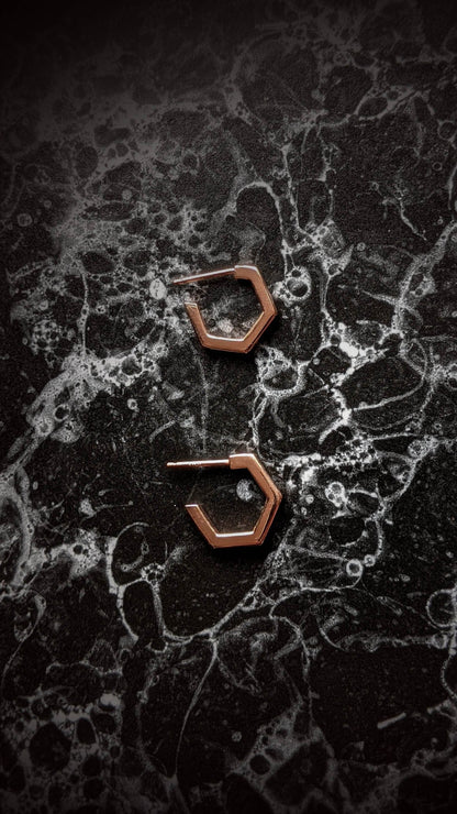 HEX Hoop Studs