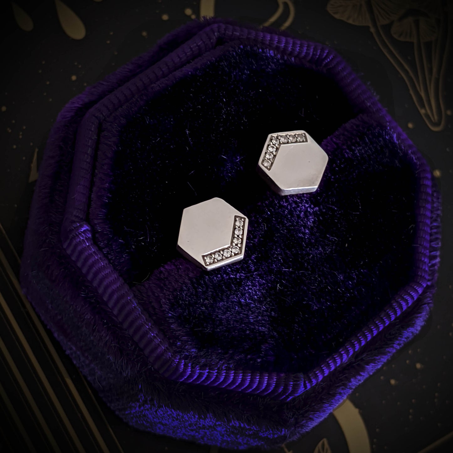 HEX Stone Studs