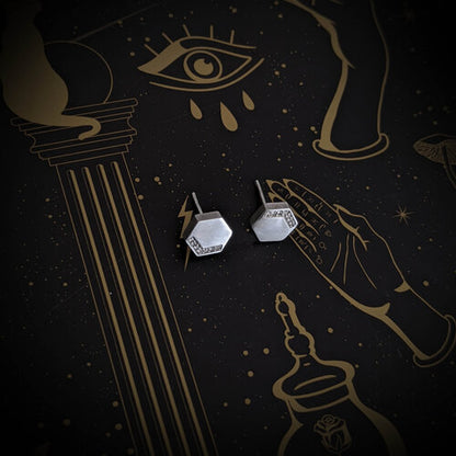 HEX Stone Studs