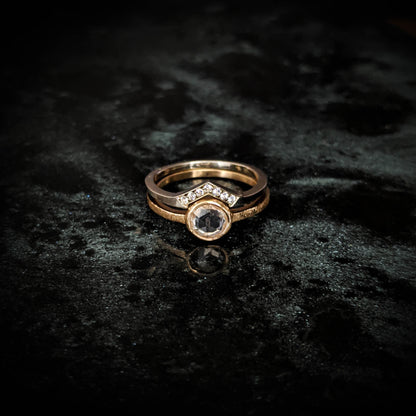Hex White Sapphire Fitted Band