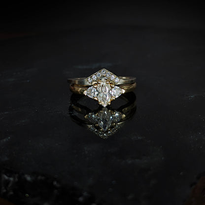 Hex White Sapphire Fitted Band