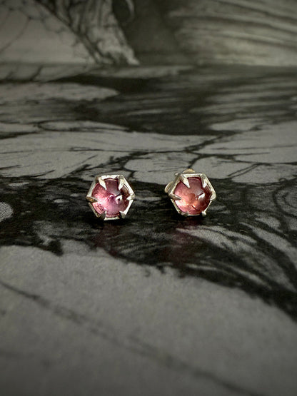 HEX Pink Spinel Studs