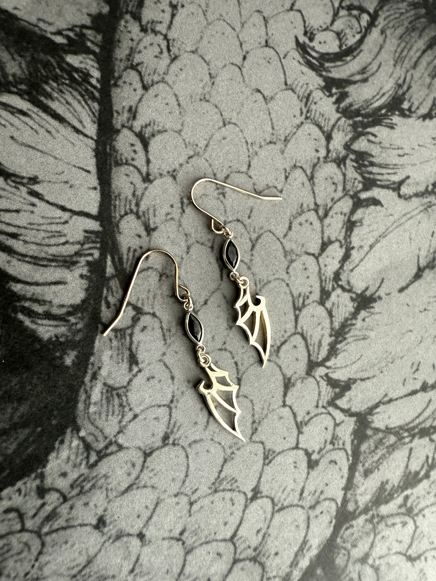 Dragonwing Crystal Dangle Earrings