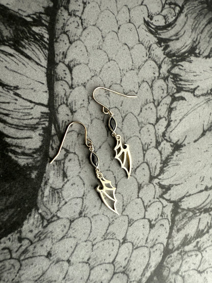 Dragonwing Crystal Dangle Earrings
