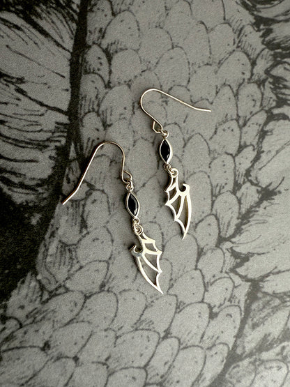 Dragonwing Crystal Dangle Earrings