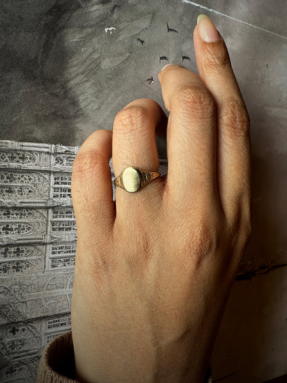 Vintage Style Oval Signet Ring
