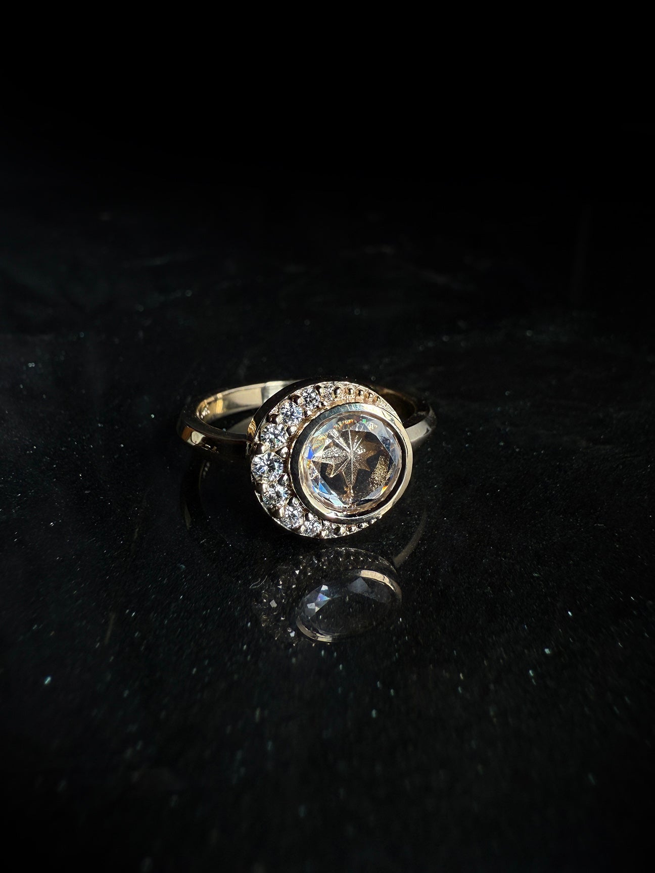 Diana Celestial Portrait Engagement Ring