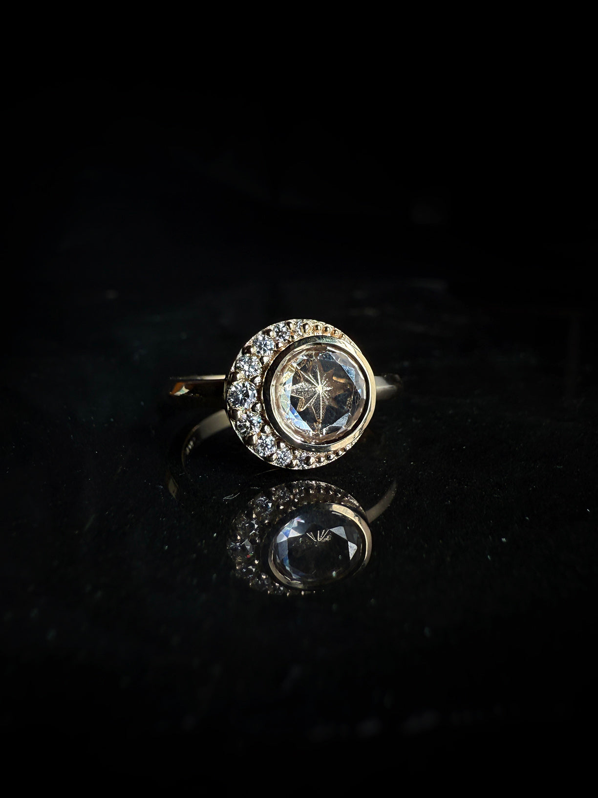 Diana Celestial Portrait Engagement Ring
