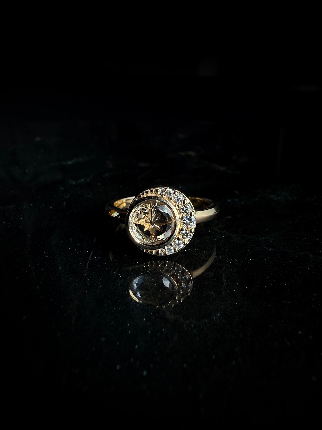 Diana Celestial Portrait Engagement Ring