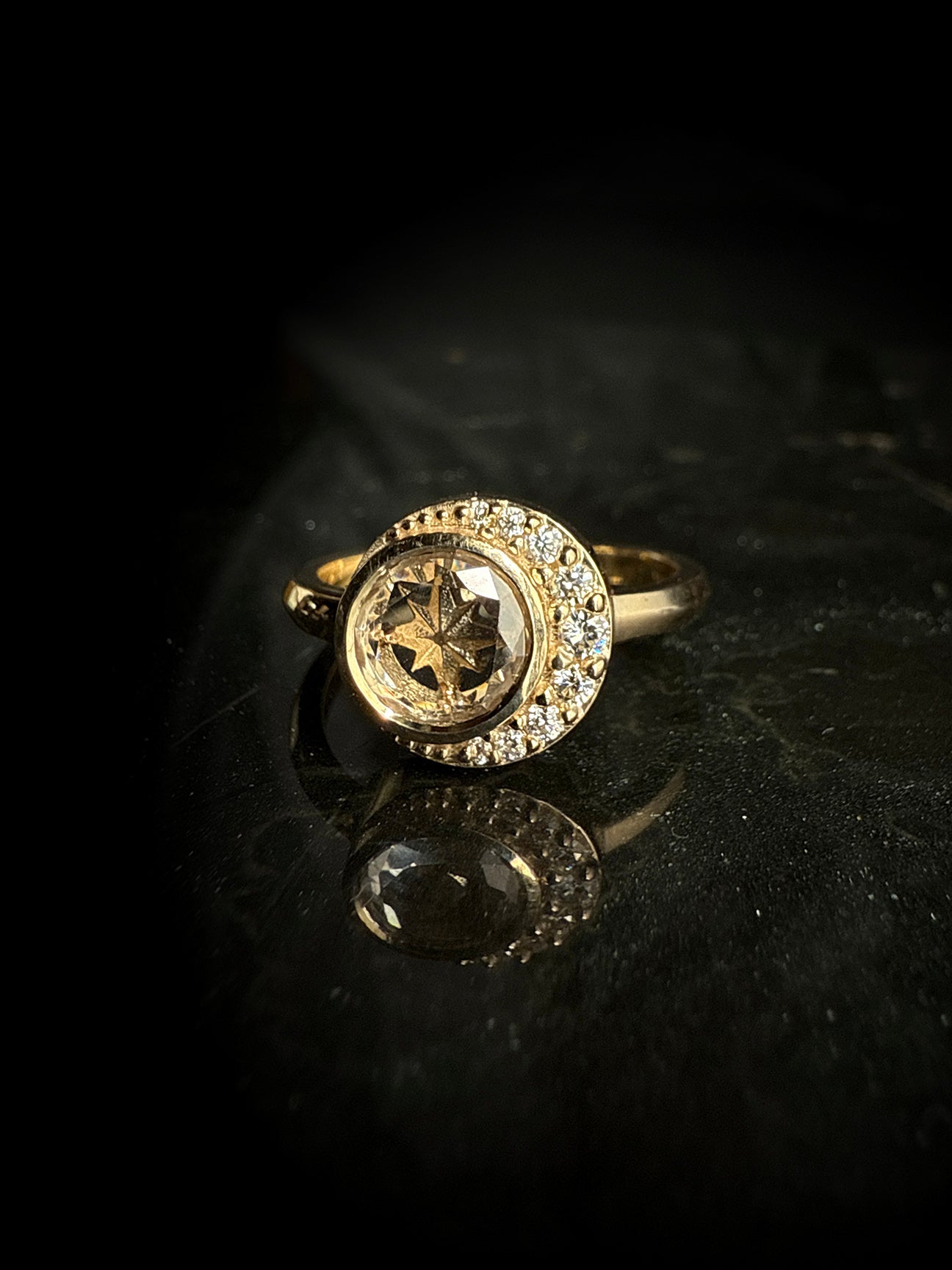 Diana Celestial Portrait Engagement Ring
