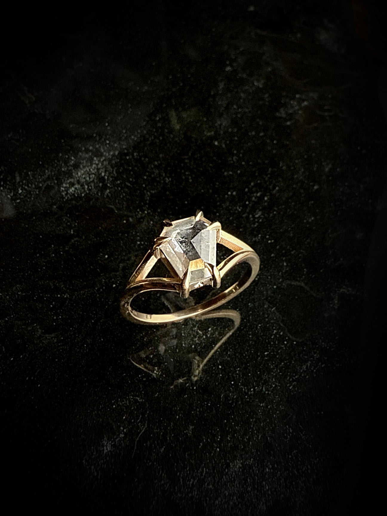 Lilith Split Shank Diamond Ring