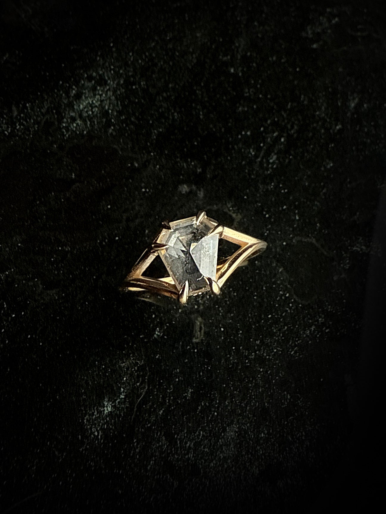 Lilith Split Shank Diamond Ring