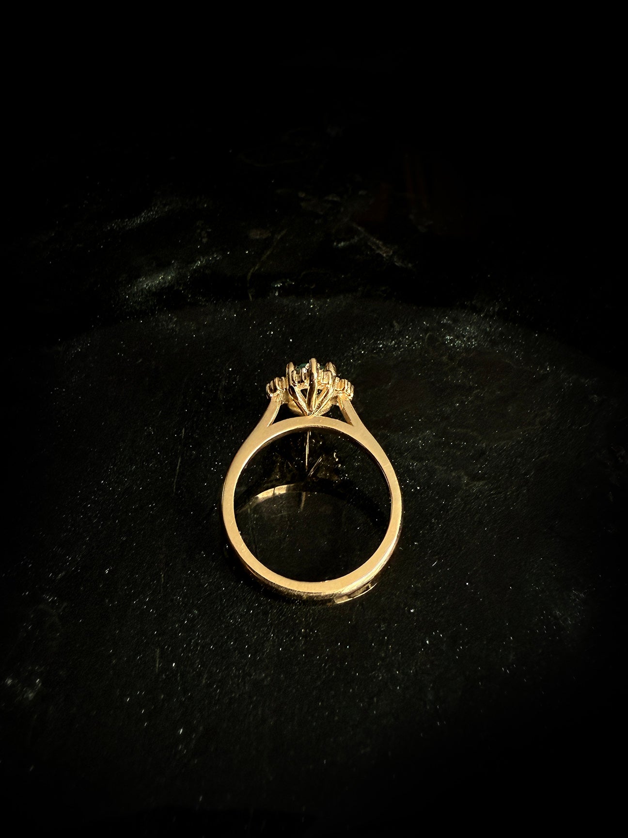 Atlas II Green Moissanite Ring
