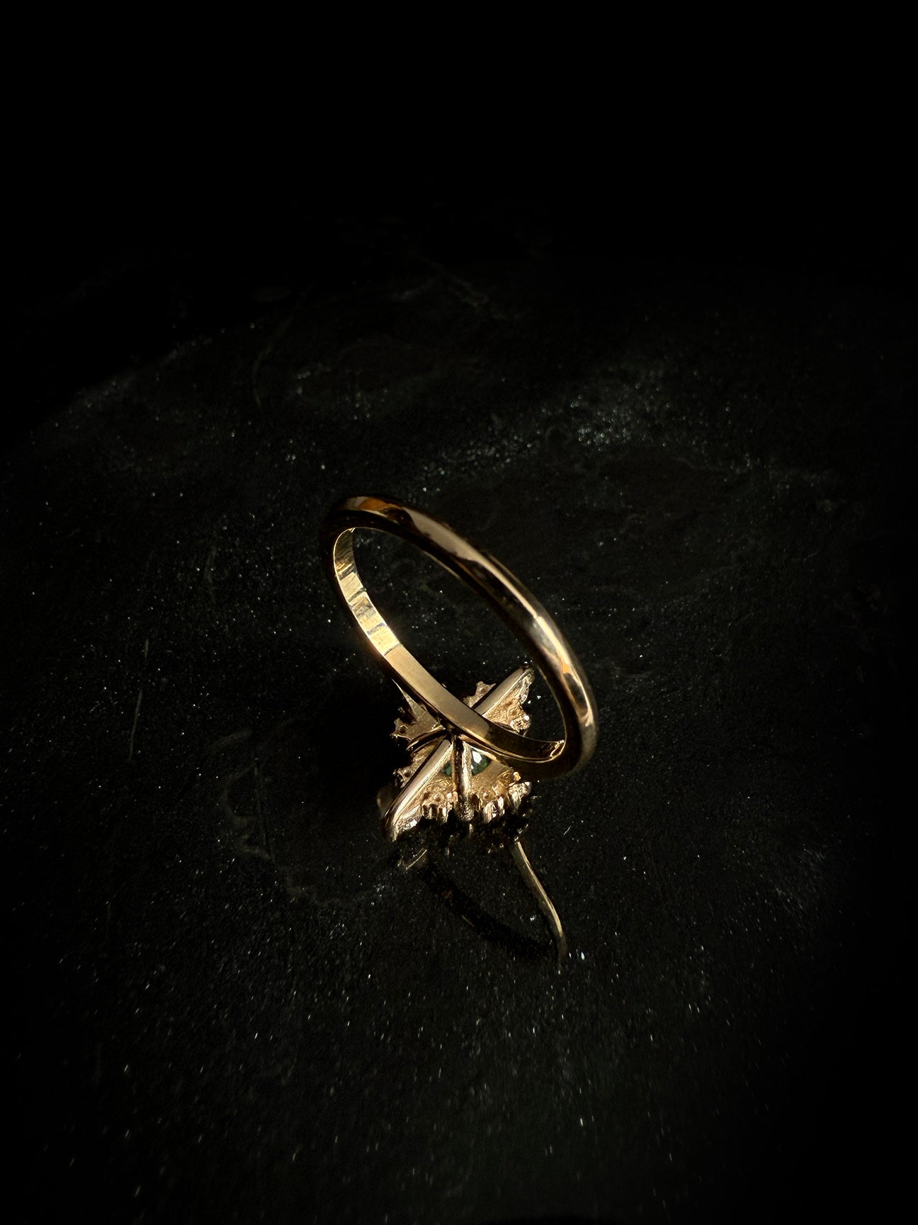 Atlas II Green Moissanite Ring