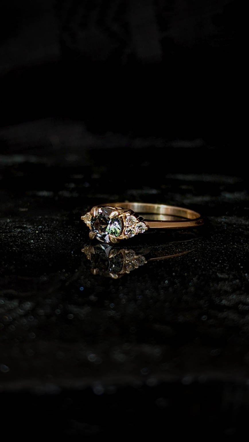 Jones Spinel & Sapphire Engagement Ring
