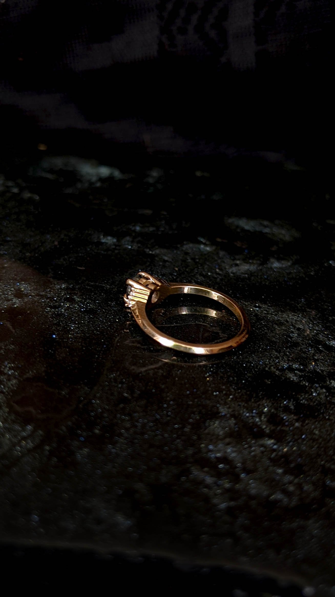 Jones Spinel & Sapphire Engagement Ring