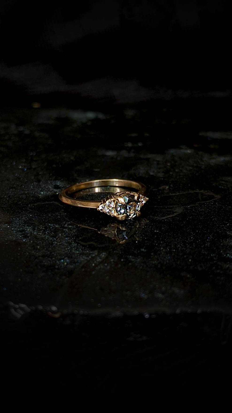 Jones Spinel & Sapphire Engagement Ring