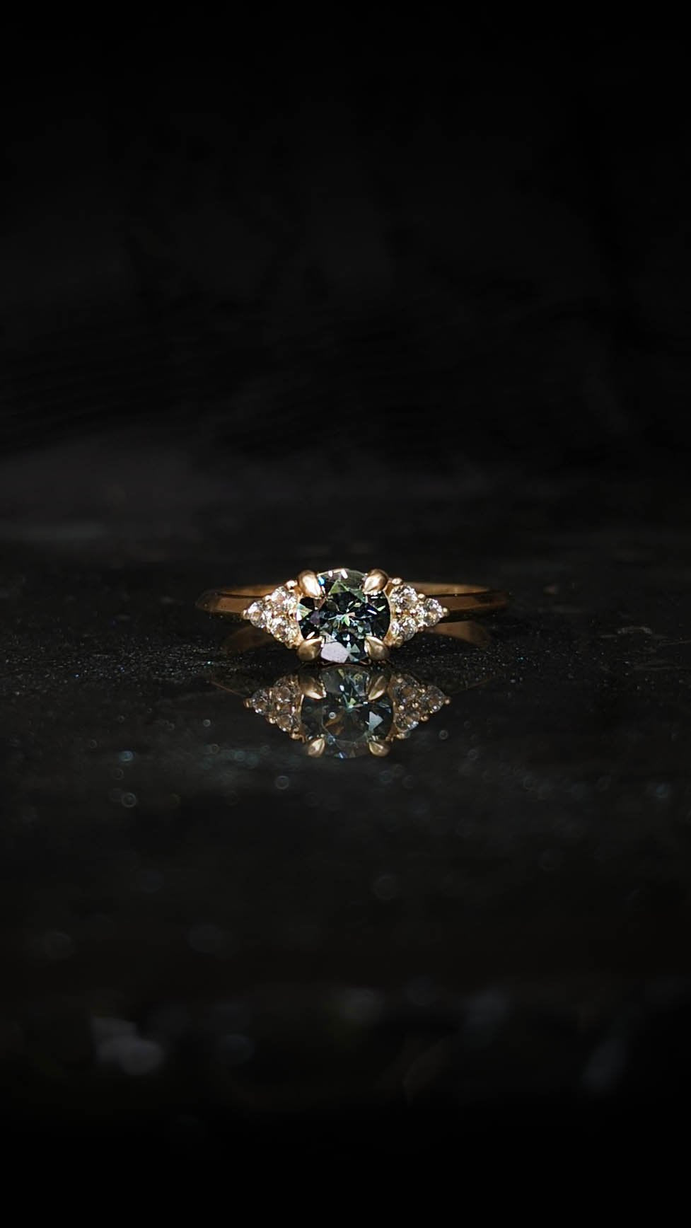 Jones Spinel & Sapphire Engagement Ring