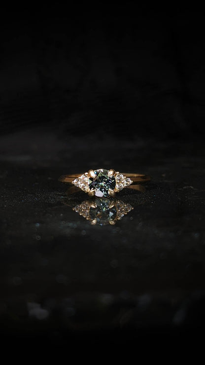 Jones Spinel & Sapphire Engagement Ring