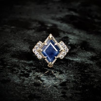 Katara Sapphire Chevron Halo