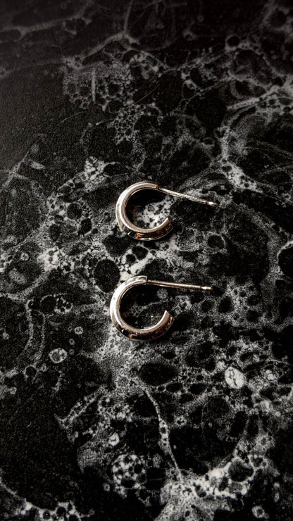 Knife Edge Hoop Studs