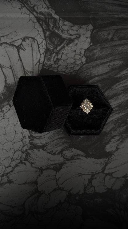 Large Velvet Ring Box - Black