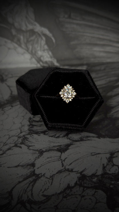 Large Velvet Ring Box - Black