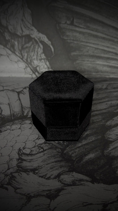 Large Velvet Ring Box - Black