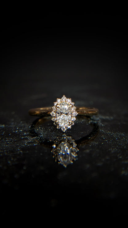 Laurelin Oval Moissanite Halo Ring