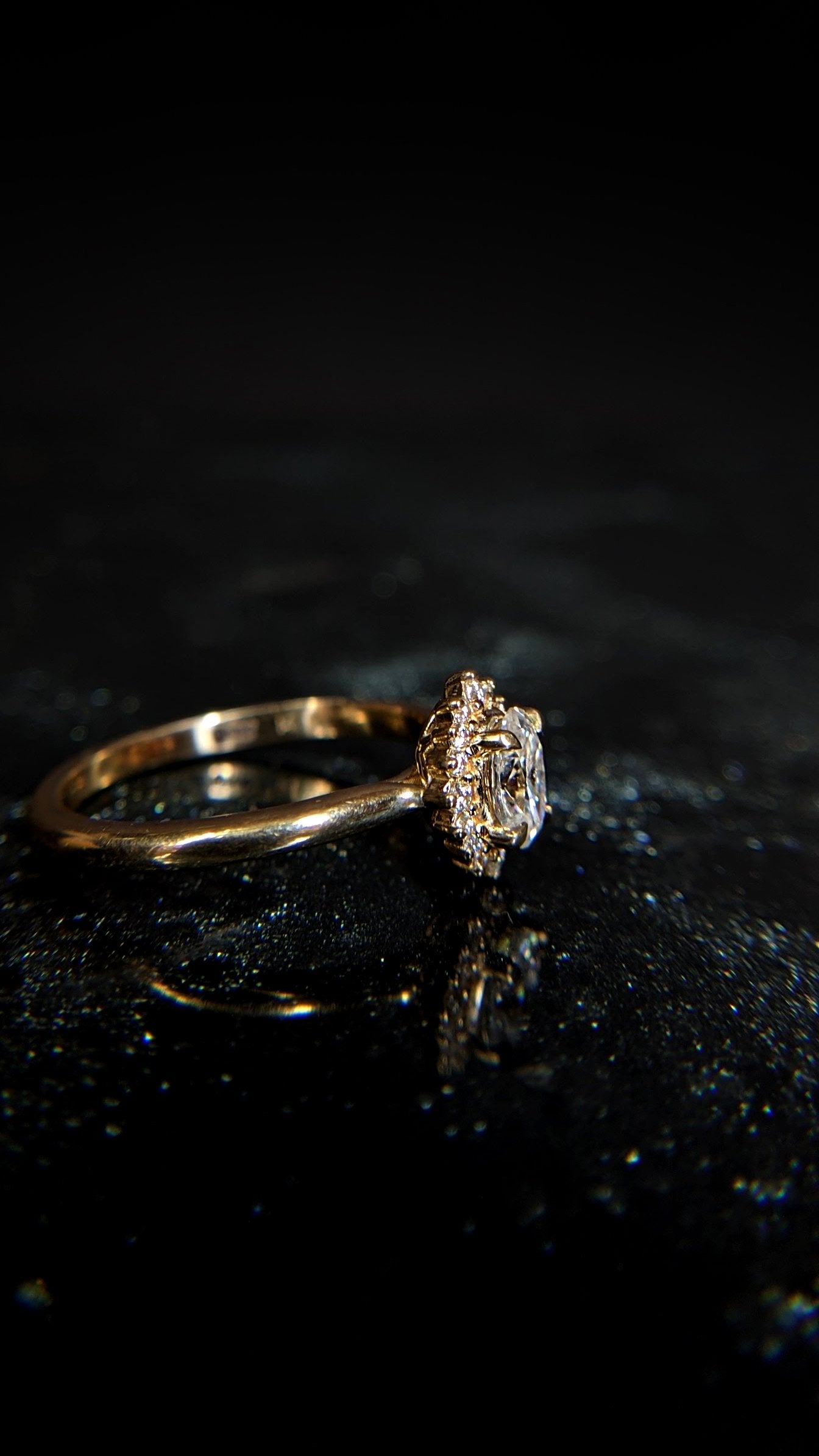 Laurelin Oval Moissanite Halo Ring